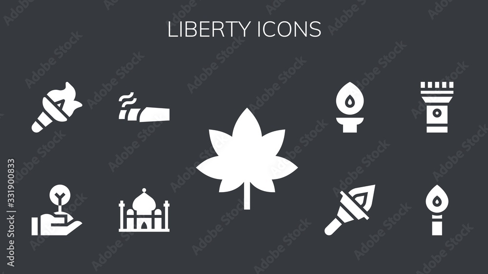 Modern Simple Set of liberty Vector filled Icons