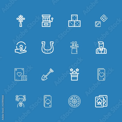 Editable 16 fortune icons for web and mobile