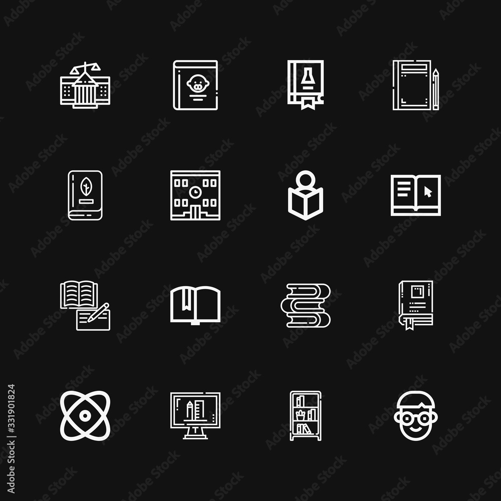 Editable 16 university icons for web and mobile