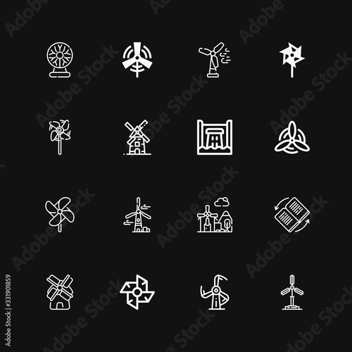 Editable 16 generator icons for web and mobile