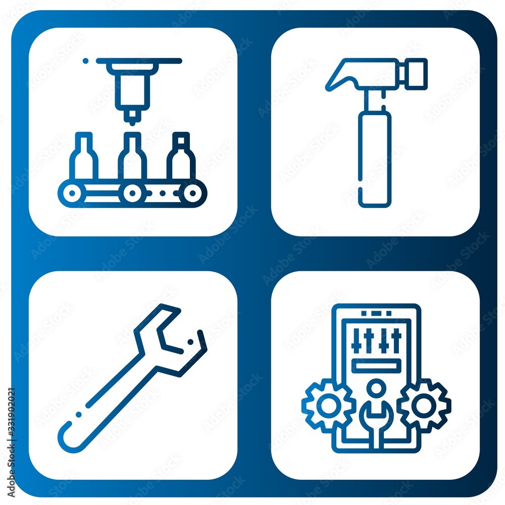 Set of setup icons Set of setup icons