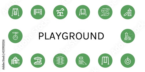Set of playground icons