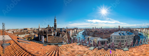 Panorama of Venice from a bird's eye view