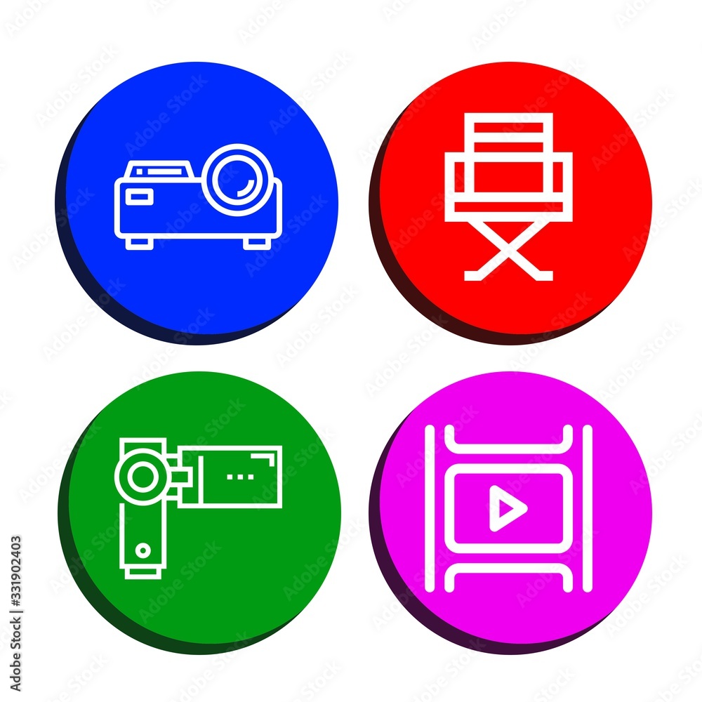 filmstrip icon set filmstrip icon set