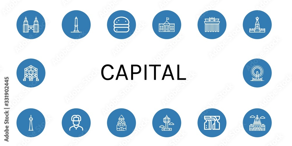 capital icon set capital icon set