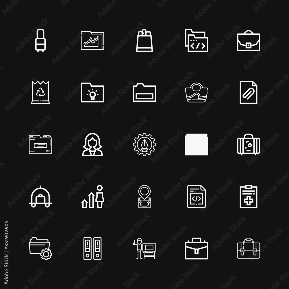Editable 25 portfolio icons for web and mobile