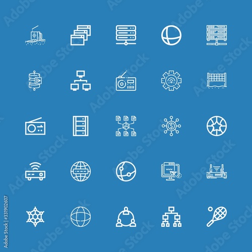 Editable 25 net icons for web and mobile