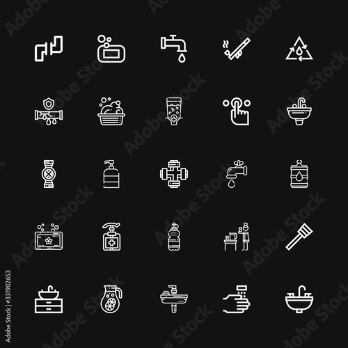 Editable 25 faucet icons for web and mobile