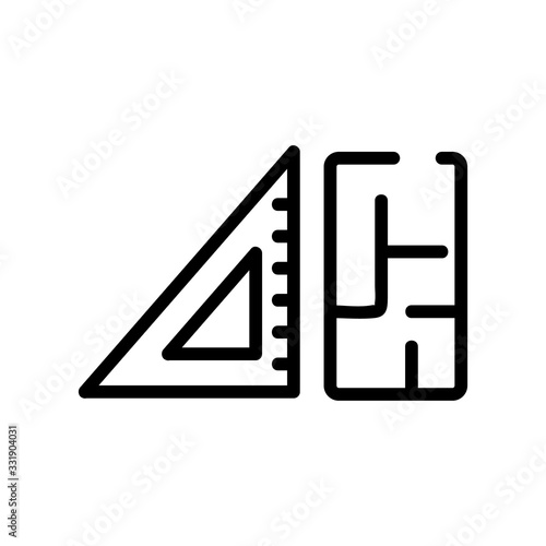 the parameters of the house icon vector. the parameters of the house sign. isolated contour symbol illustration
