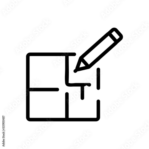 repair of apartments icon vector. repair of apartments sign. isolated contour symbol illustration