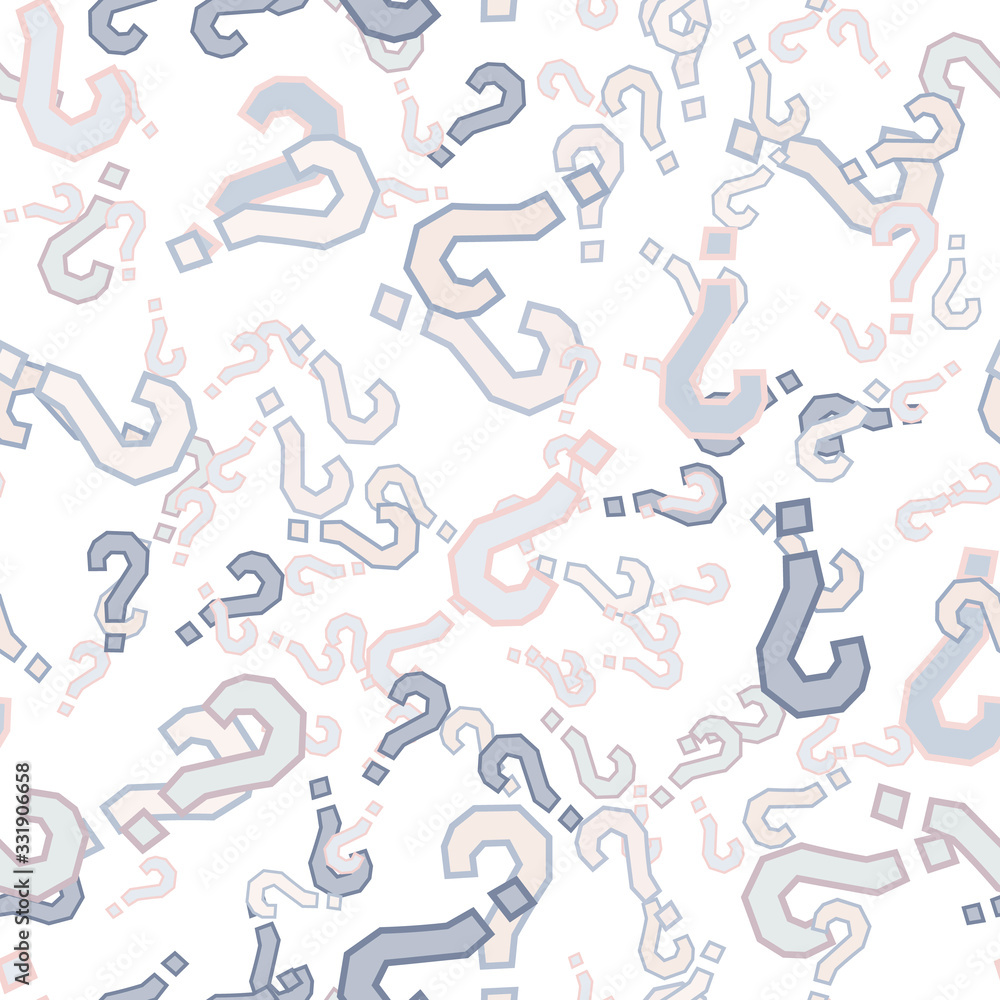 Quiz seamless pattern. Question marks, doubt, faq Quiz seamless pattern. Question marks, doubt, faq