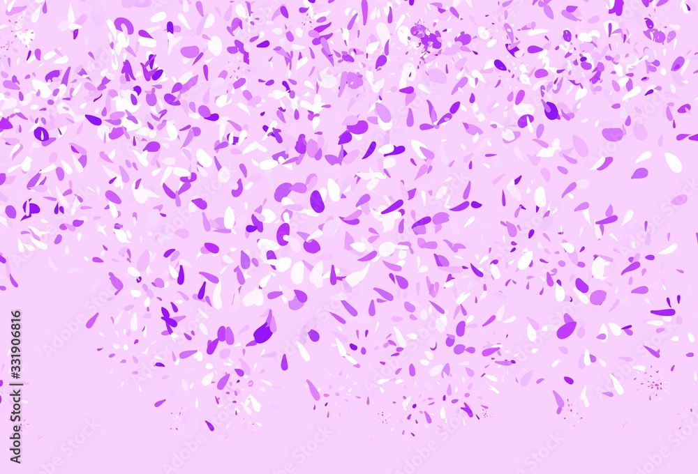 Light Purple vector abstract design with leaves.