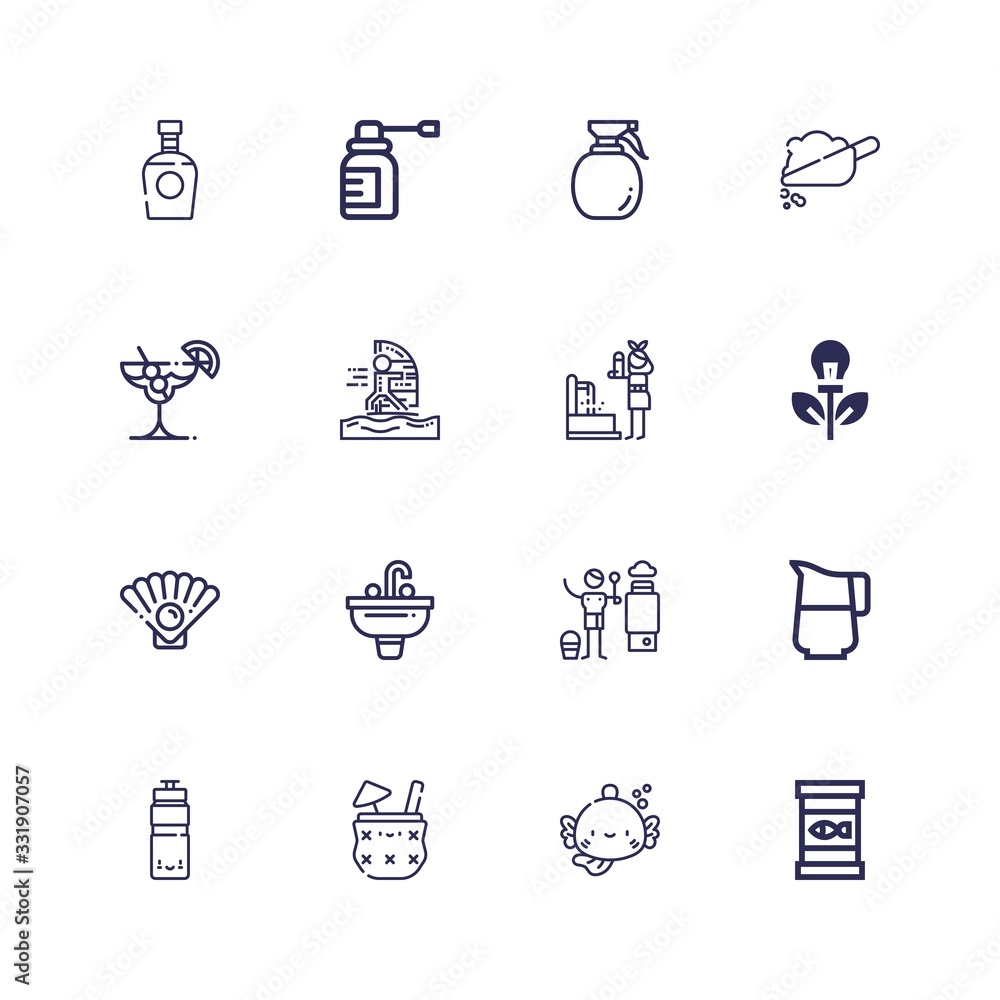 Editable 16 water icons for web and mobile Editable 16 water icons for web and mobile