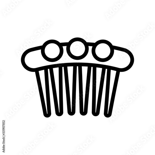 hairpins icon vector. hairpins sign. isolated contour symbol illustration