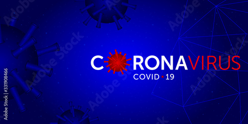 novel coronavirus (covid-19 or 2019-ncov). wuhan virus disease concept, background vector illustration.