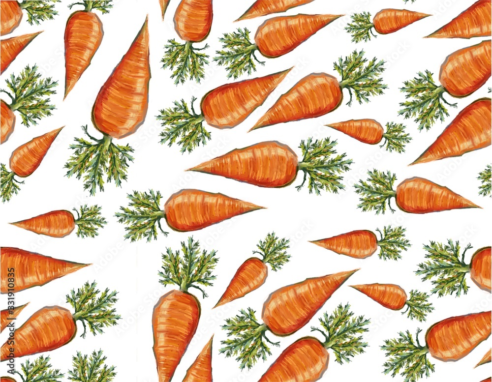seamless pattern with carrots and leaves seamless pattern with carrots and leaves