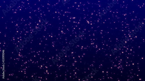 Panorama with many stars in sky