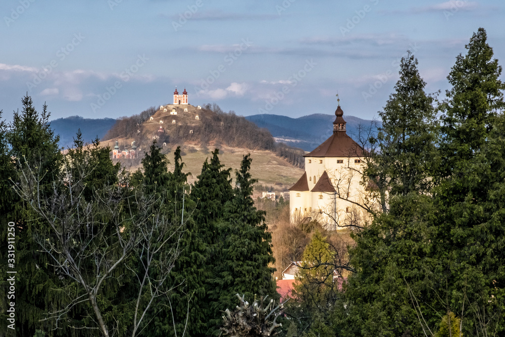 Calvary in old mining town Banska Stiavnica