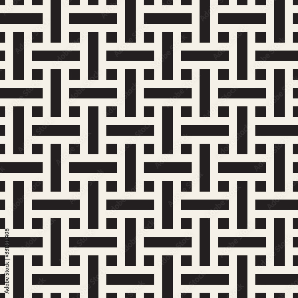 Vector seamless stylish pattern. Geometric interlaced stripes ornament. Linear weave lattice background. Vector seamless stylish pattern. Geometric interlaced stripes ornament. Linear weave lattice background.