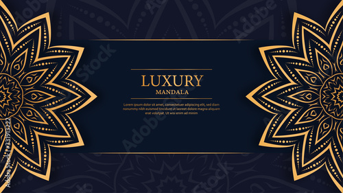 Luxury mandala with royal golden arabesque arabic islamic east style background 