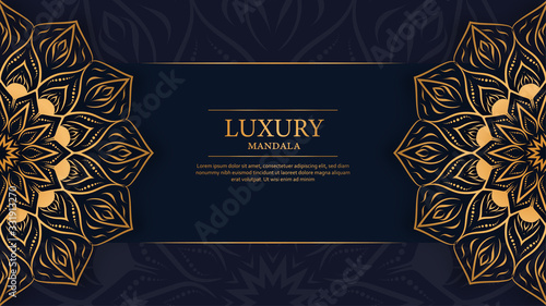 Luxury mandala with royal golden arabesque arabic islamic east style background 