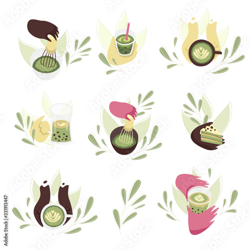 Hands With Matcha Tea