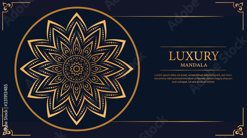 Luxury mandala with royal golden arabesque arabic islamic east style background 