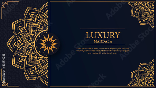 Luxury mandala with royal golden arabesque arabic islamic east style background 