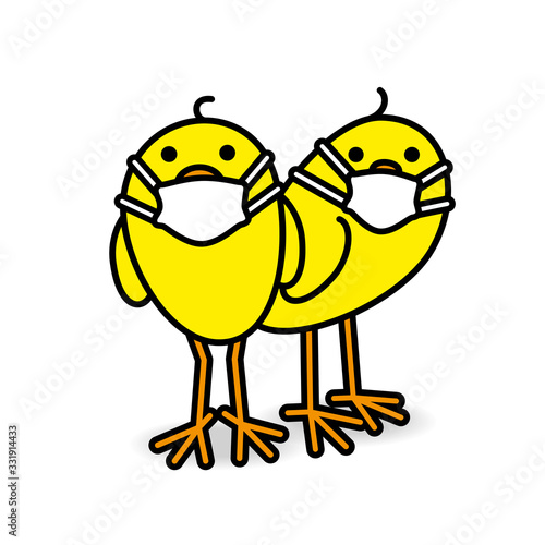 Two Yellow Chicks_Maska