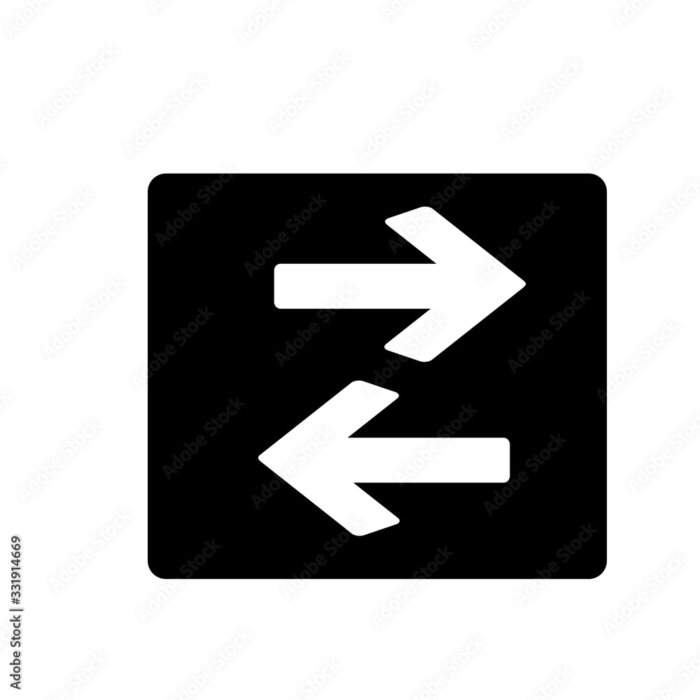 direction arrow icon. Raster illustration direction arrow icon. Raster illustration