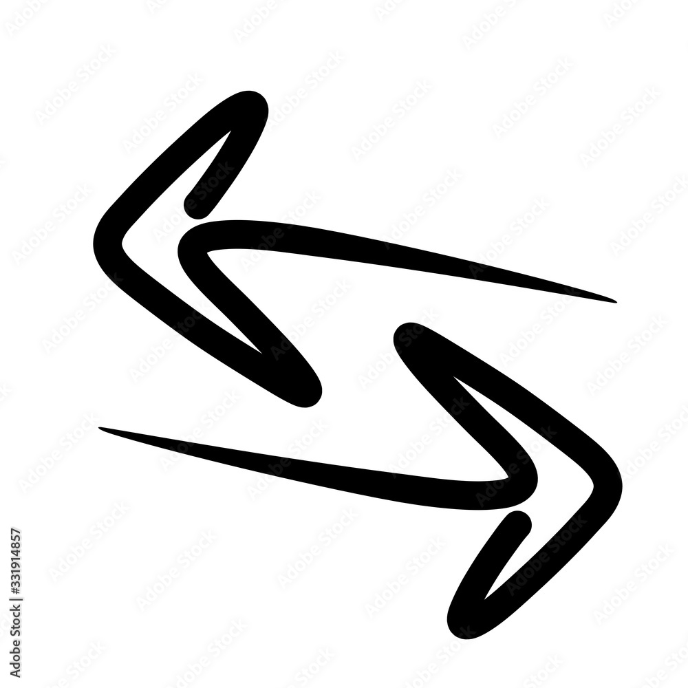 direction arrow icon. Raster illustration direction arrow icon. Raster illustration