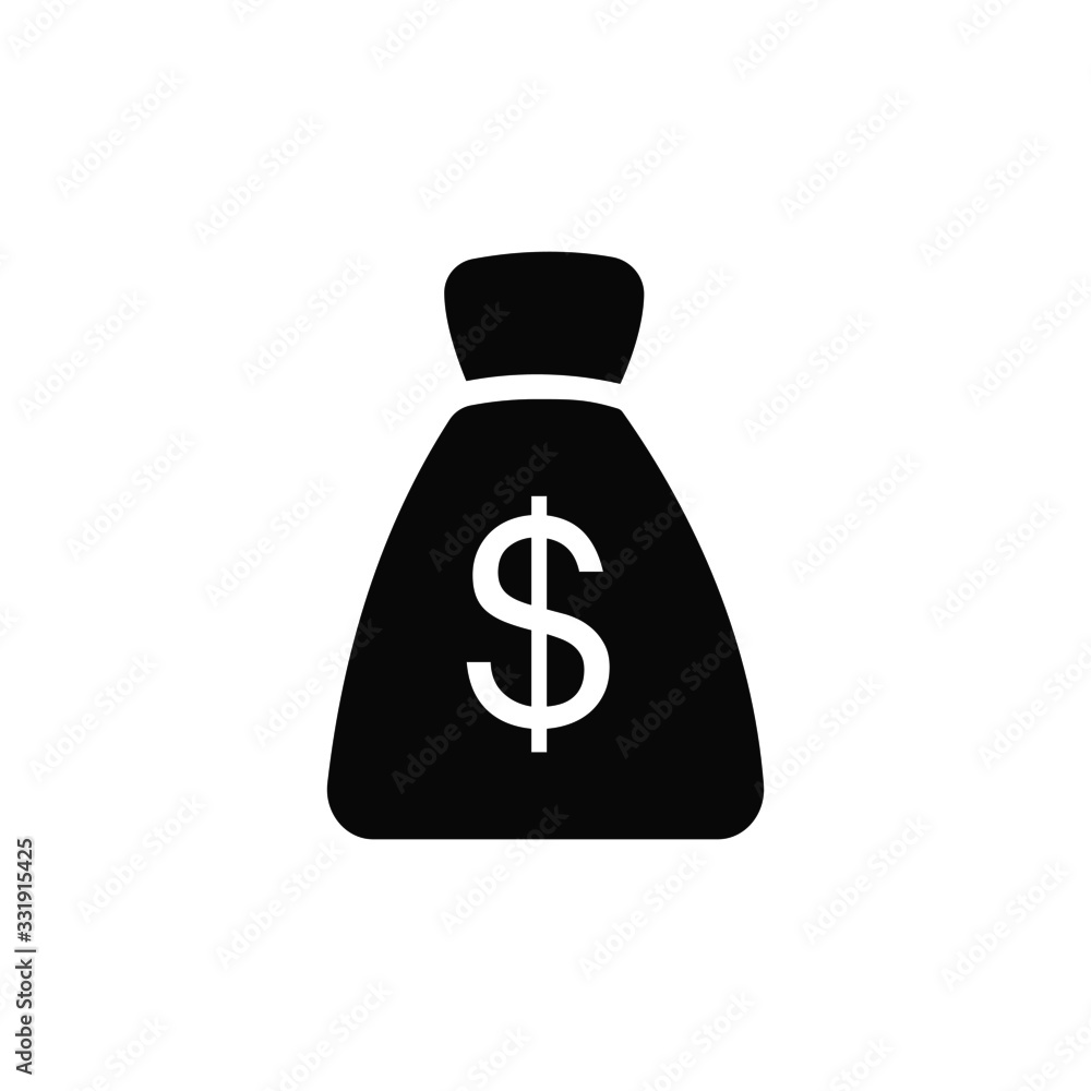 vector illustration of a money bag icon vector illustration of a money bag icon