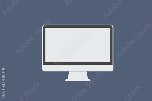 Vector Isolated Illustration of a Computer 