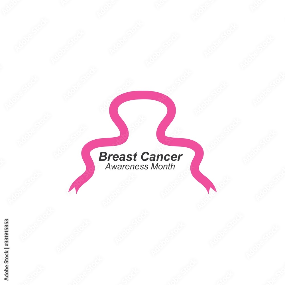 Breast Cancer Ribbon Vector Illustration Stock Vector Adobe Stock 9381