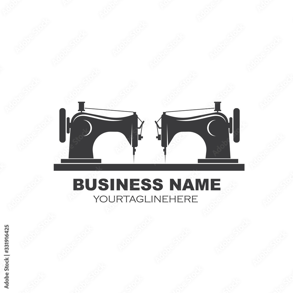 sewing machine icon logo vector Stock Vector | Adobe Stock