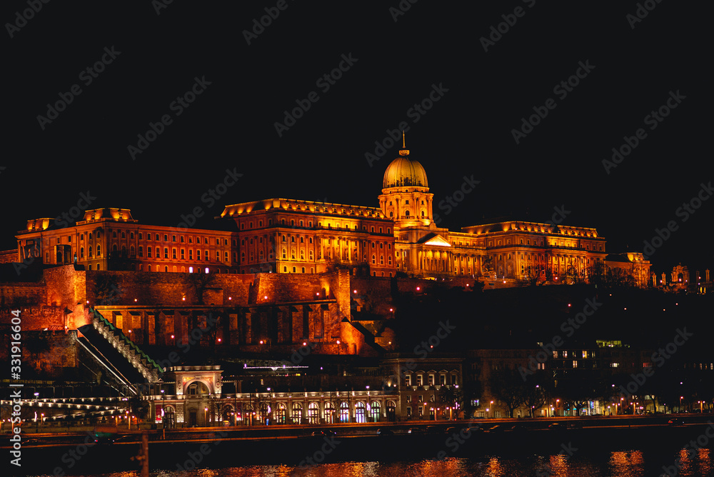 night view of budapest, Castle of Buda night view of budapest, Castle of Buda