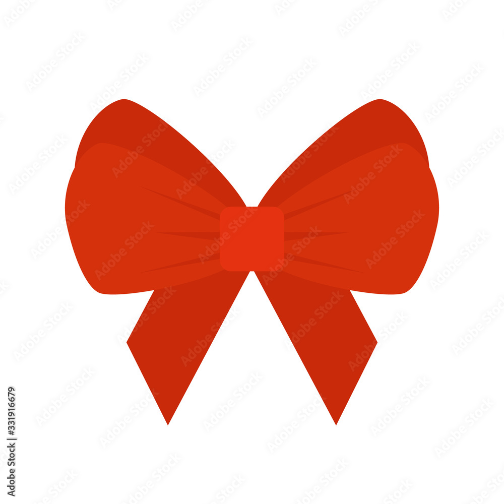 Bow, red bow Isolated on a white background. Vector, cartoon illustration of a bow. Bow, red bow Isolated on a white background. Vector, cartoon illustration of a bow.