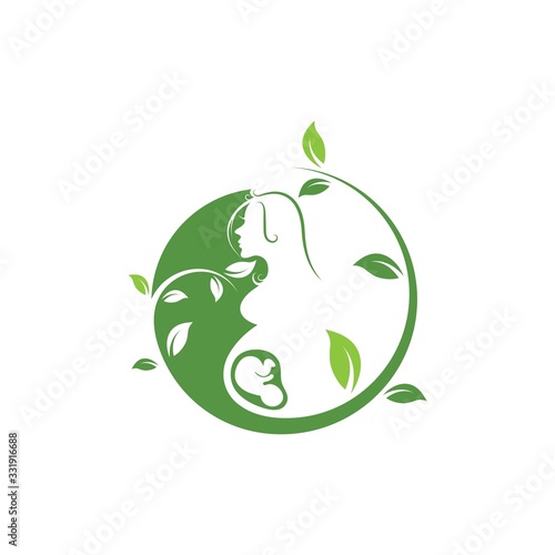 beauty pregnant women vector icon