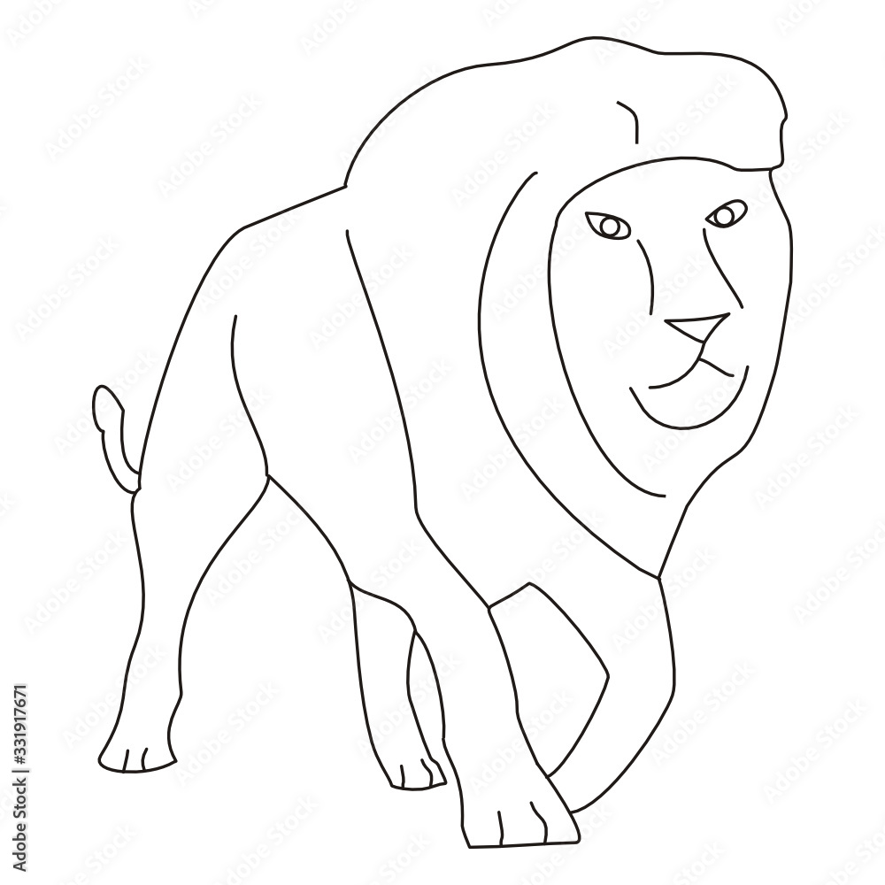 Obraz premium Lion Line Art Clip Art