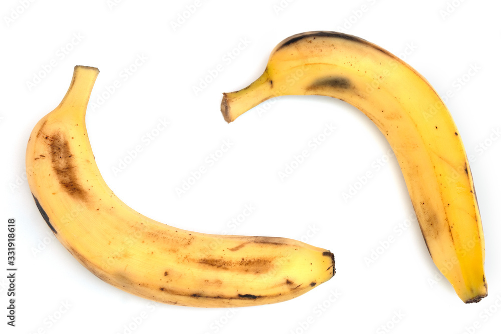 Natural ripe banana isolated on white background. Natural ripe banana isolated on white background.
