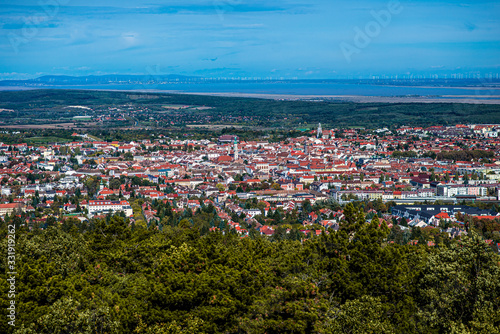 Landscape of Sopron, Hungary from a hill
