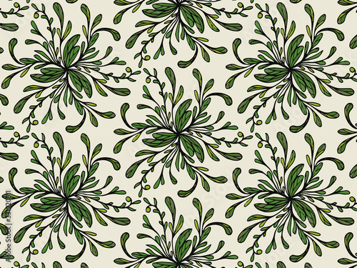 Background, pattern of leaves. Raster lace pattern
