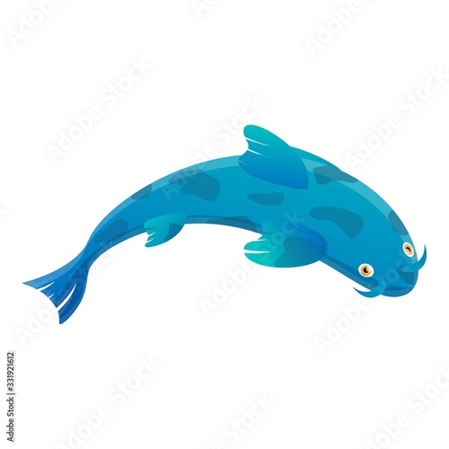 Traditional japan koi icon. Cartoon of traditional japan koi vector icon for web design isolated on white background