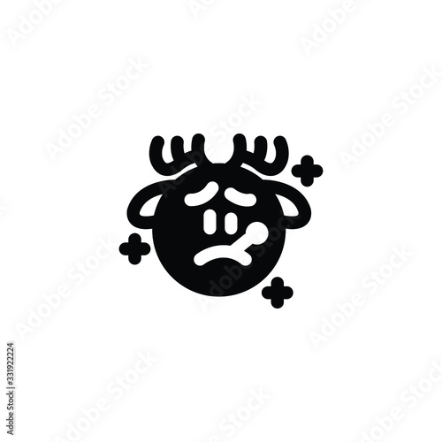 Deer Emoticon, Fever Emoji.