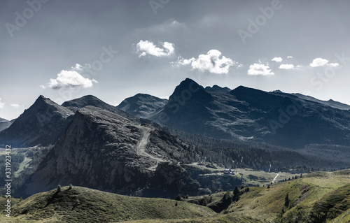 mountains and blue sky