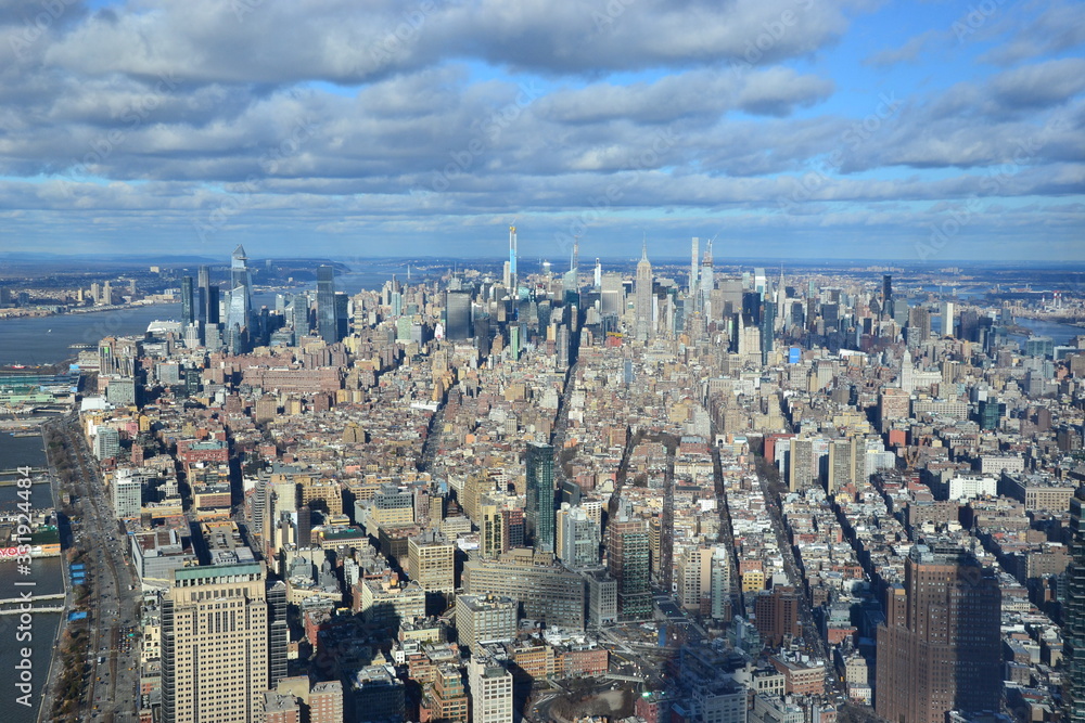 Obraz premium vue aerienne sur manhattan