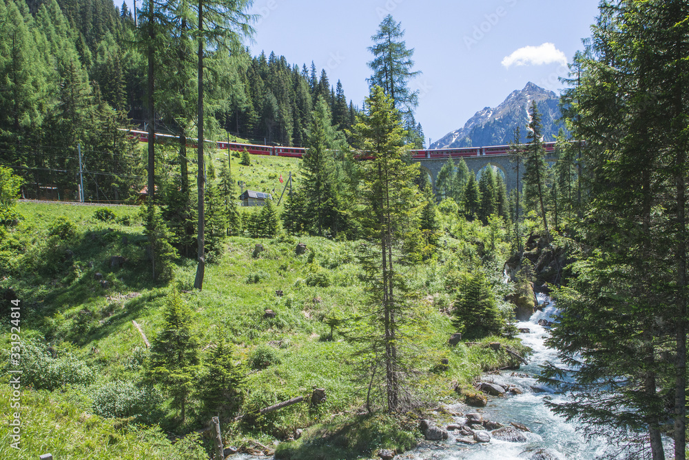 Bernina Express, traveling from Lugano to St. Moritz