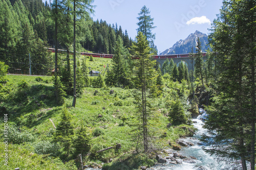 Bernina Express, traveling from Lugano to St. Moritz photo