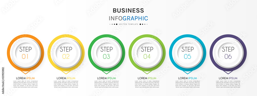 Business infographic element with options, steps, number vector template design Business infographic element with options, steps, number vector template design
