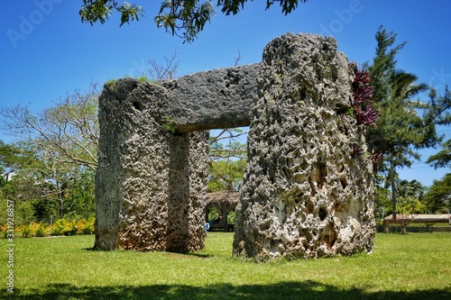Kingdom of Tonga –  Haʻamonga ʻa Maui stone trilithon at Tongatapu photo